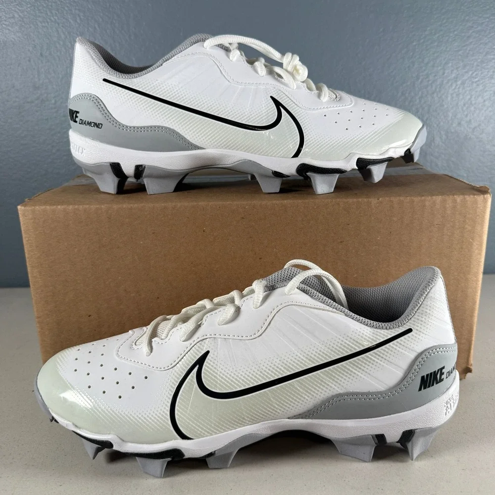 Nike Diamond baseball Cleats White Wolf Grey DJ6524-100 Mens 10